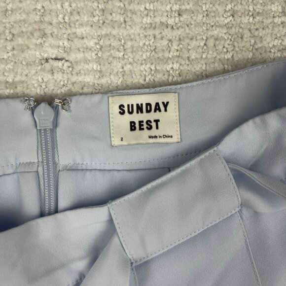Aritzia Sunday Best Women's  Size 2 Baby Blue Westley Summer Shorts - Picture 8 of 16
